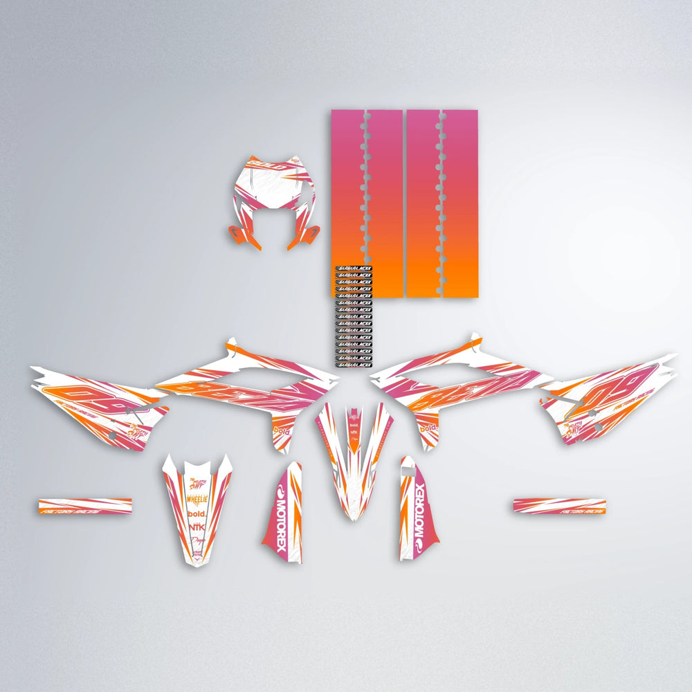 VITALY Beta graphics kit parts layout in Orange