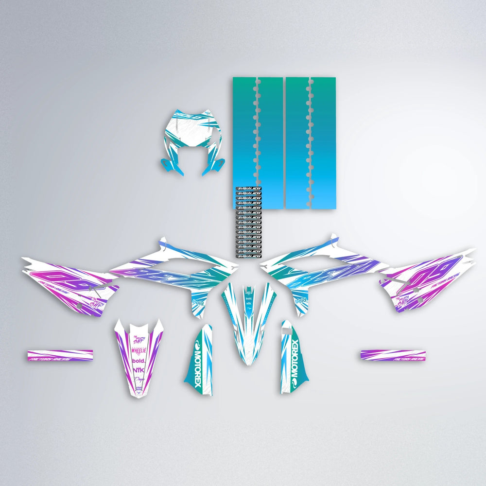 VITALY Beta graphics kit parts layout in Pink & Light Blue