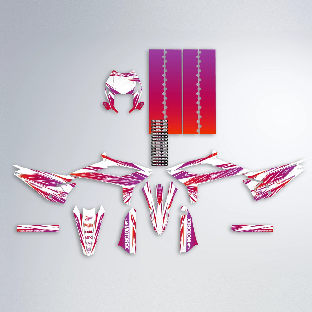 VITALY Beta graphics kit parts layout in Red