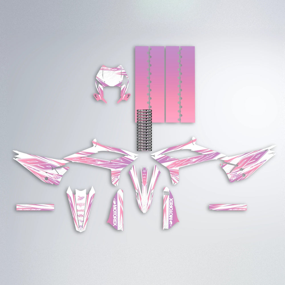 VITALY Beta graphics kit parts layout in Sakura Pink