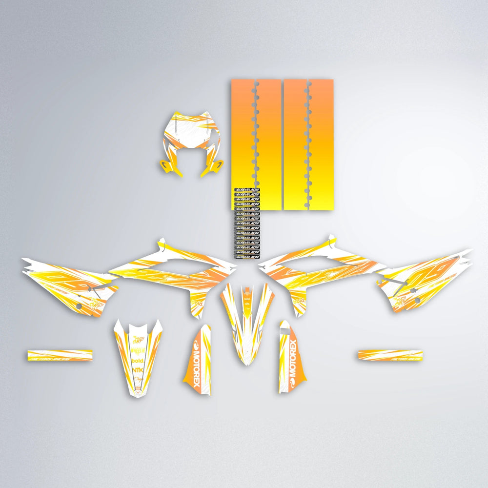 VITALY Beta graphics kit parts layout in Yellow