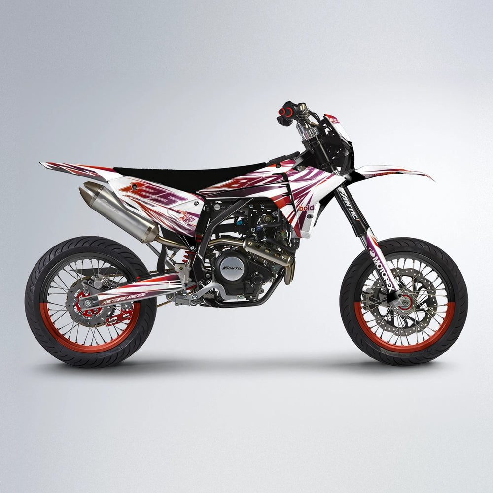 VITALY Fantic supermoto graphics kit in Black & Red