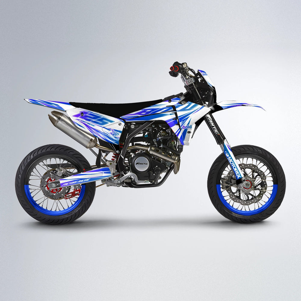 VITALY Fantic supermoto graphics kit in Blue