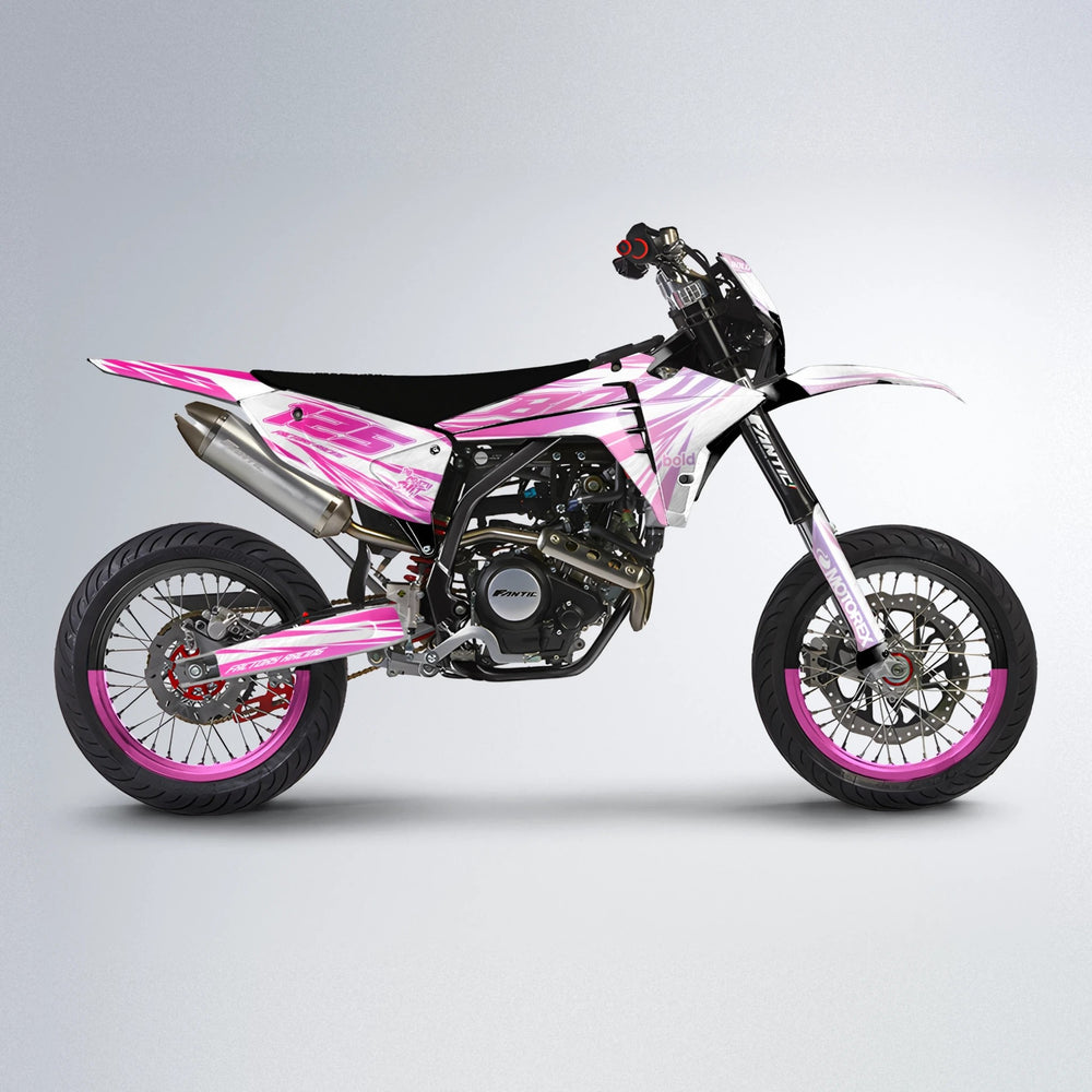 VITALY Fantic supermoto graphics kit in Flamingo