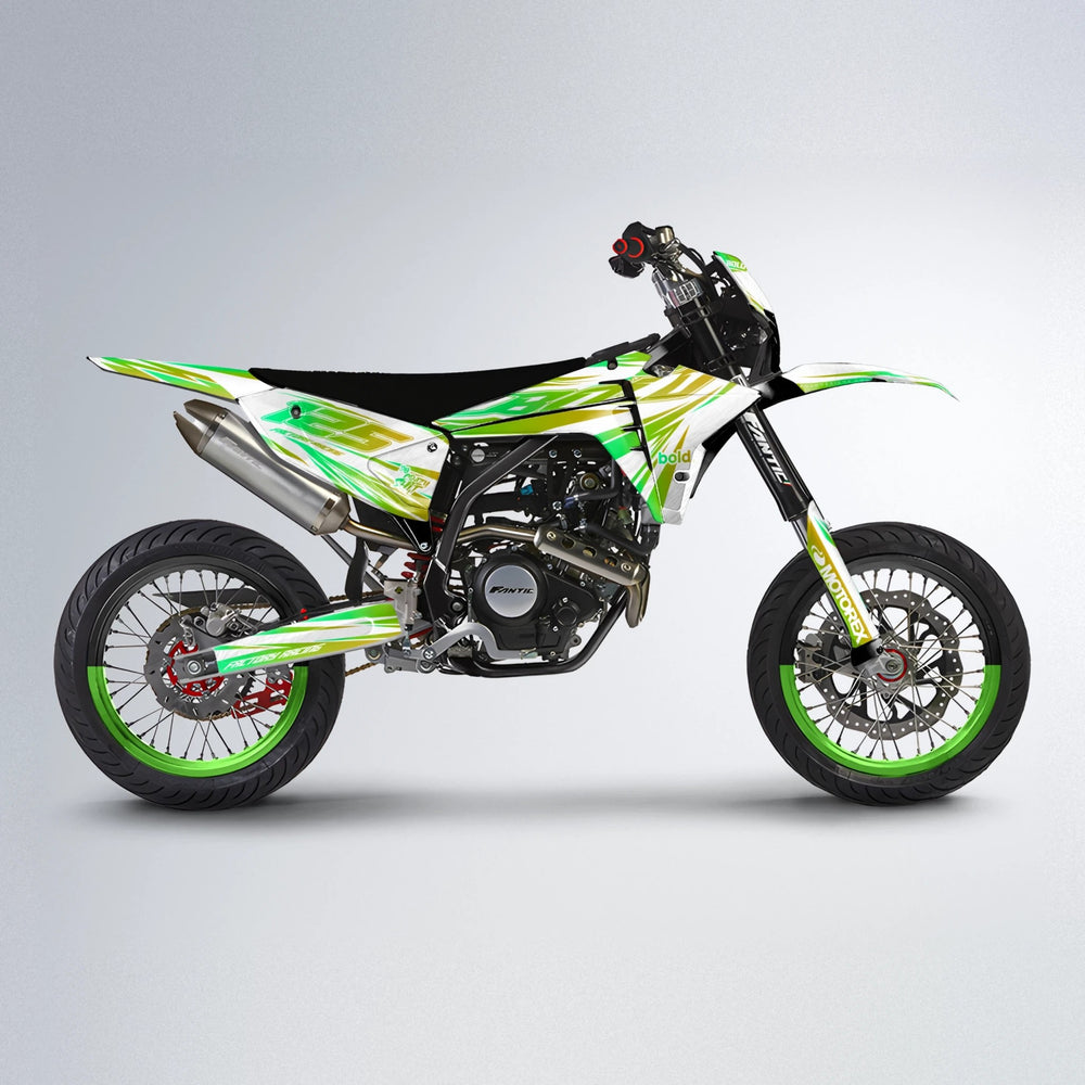 VITALY Fantic supermoto graphics kit in Green