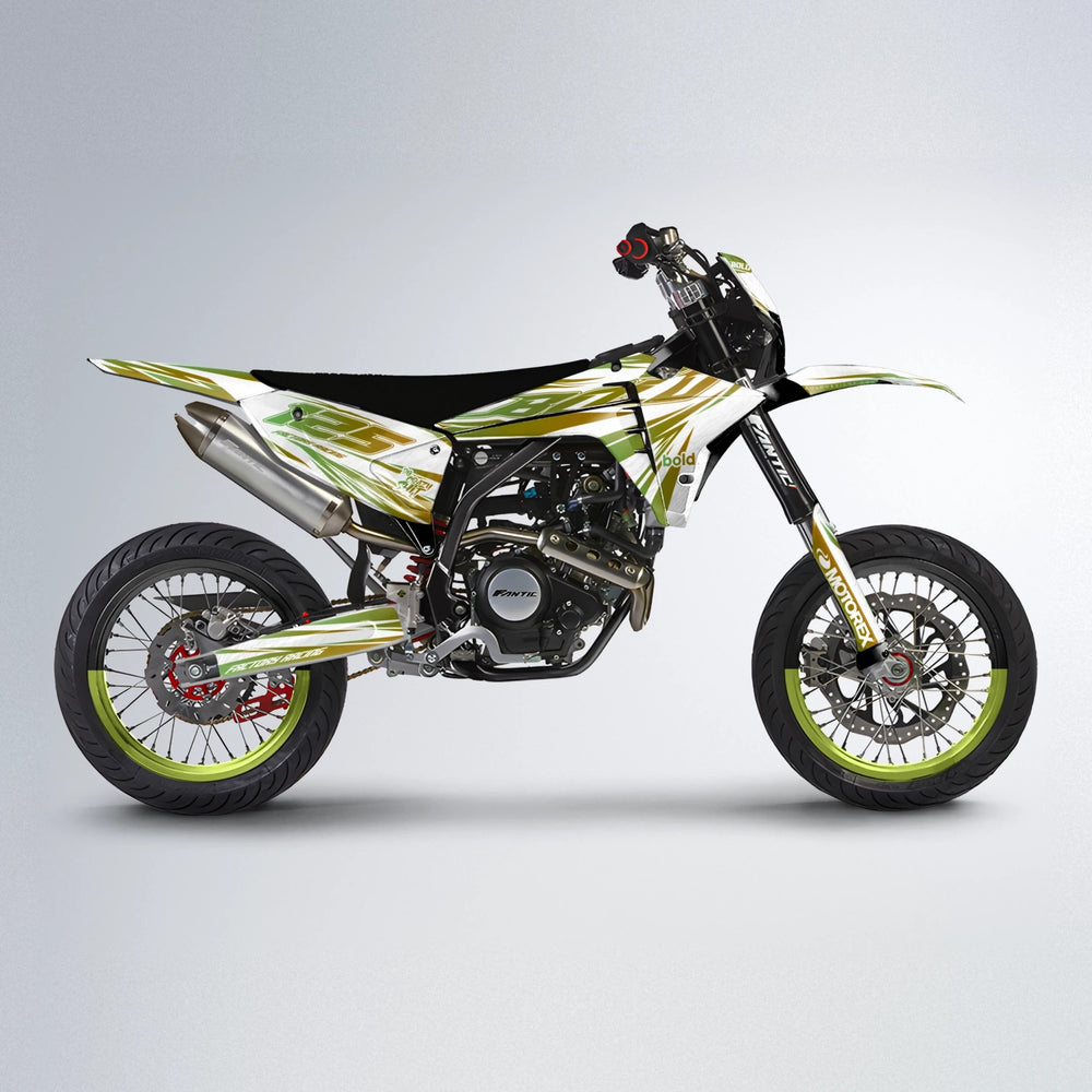 VITALY Fantic supermoto graphics kit in Olive