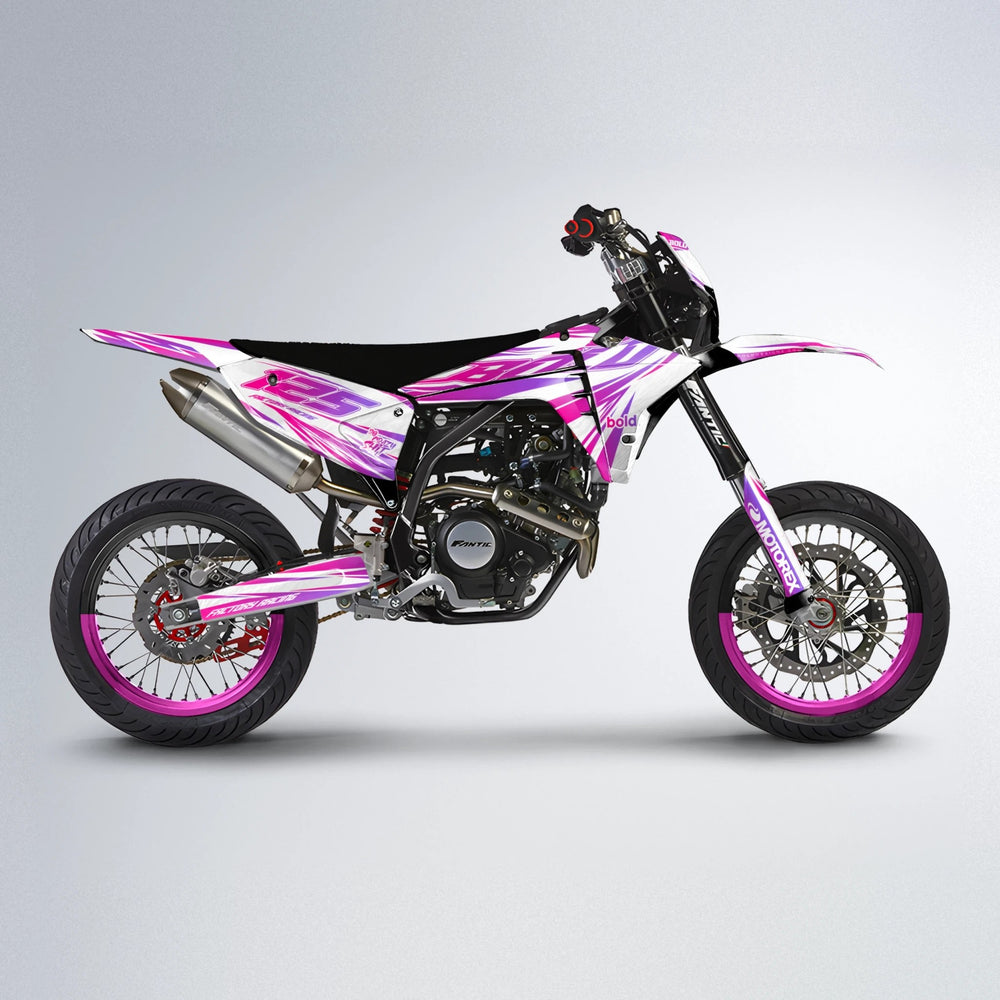 VITALY Fantic supermoto graphics kit in Pink