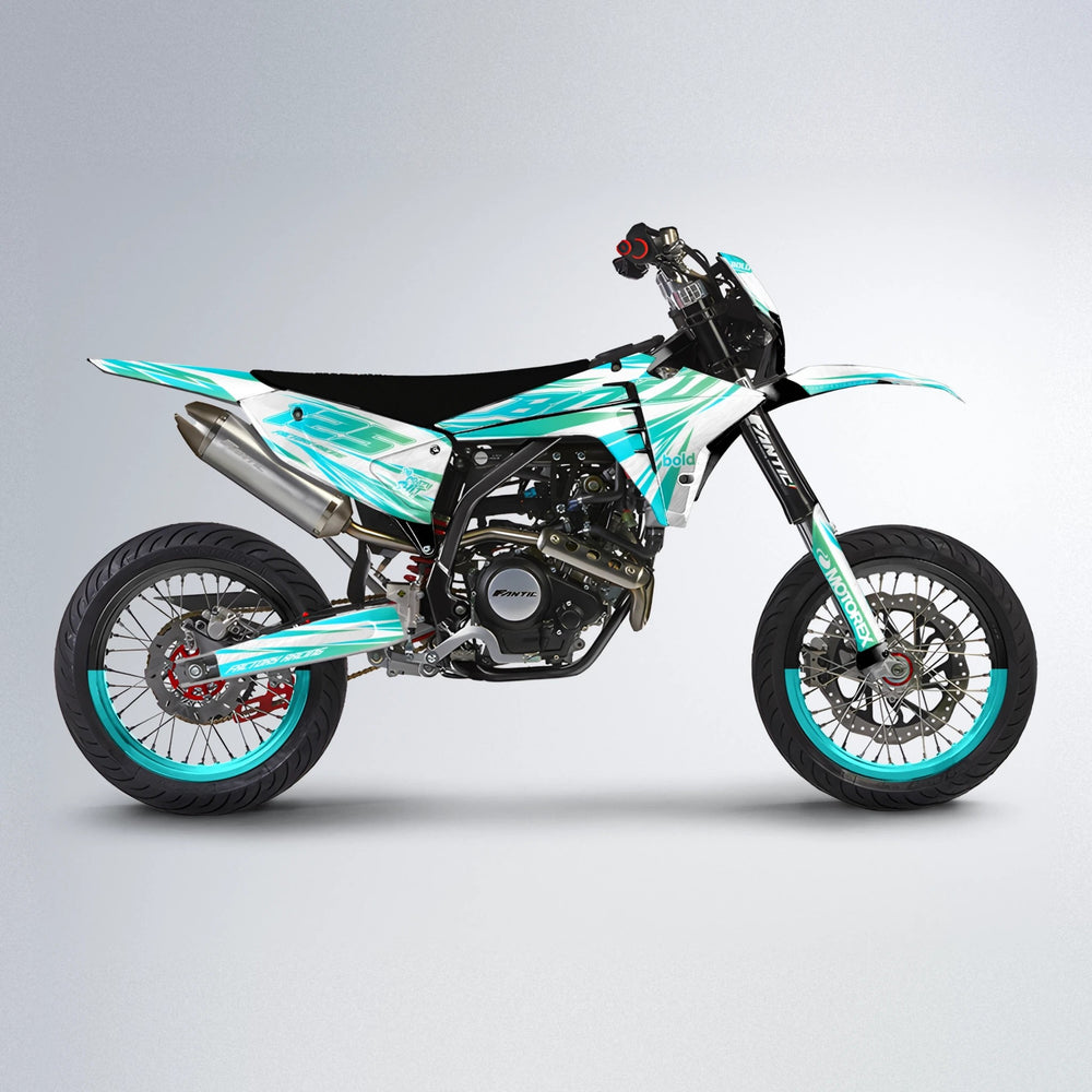 VITALY Fantic supermoto graphics kit in Teal