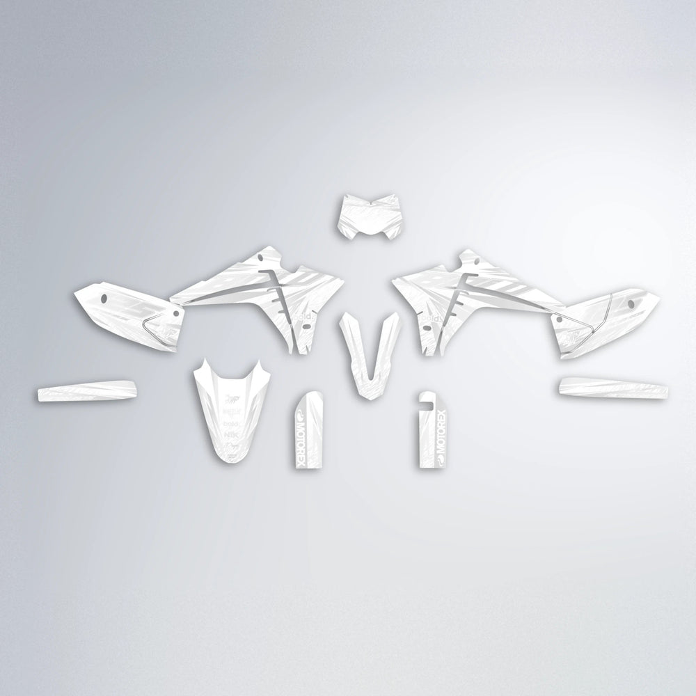 VITALY Fantic graphics kit parts layout in White