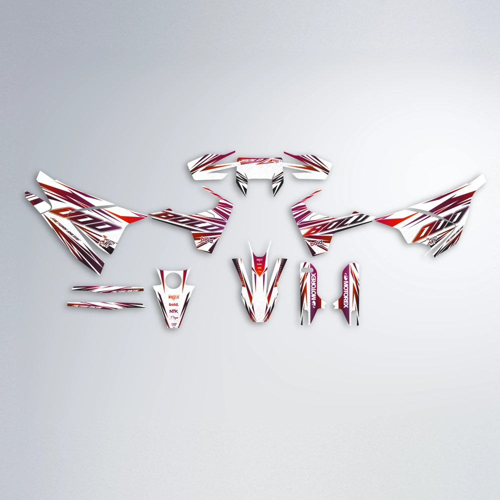 VITALY Husqvarna 701 graphics kit parts layout in Black & Red