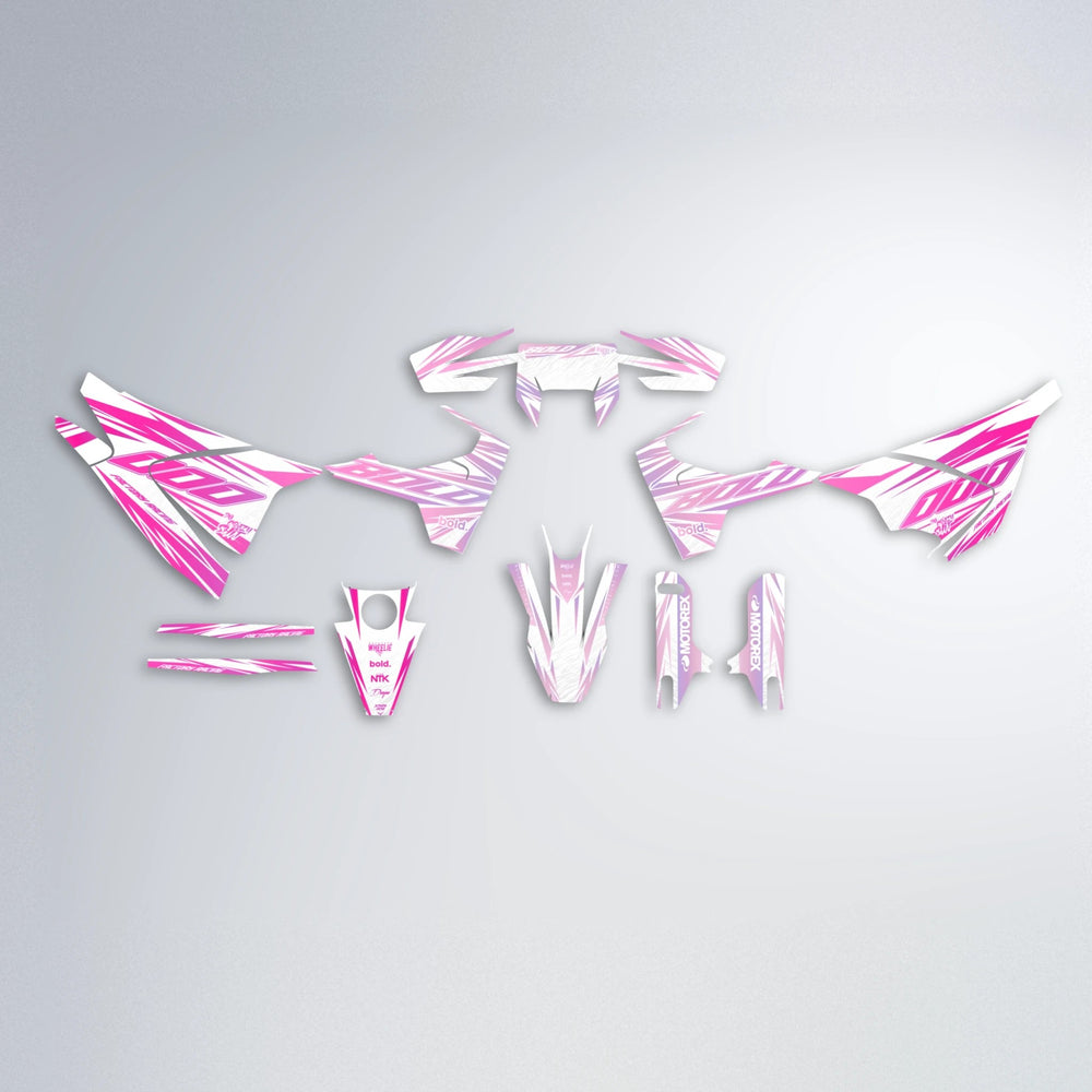 VITALY Husqvarna 701 graphics kit parts layout in Flamingo