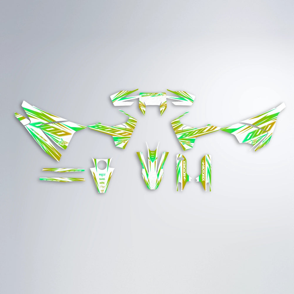 VITALY Husqvarna 701 graphics kit parts layout in Green