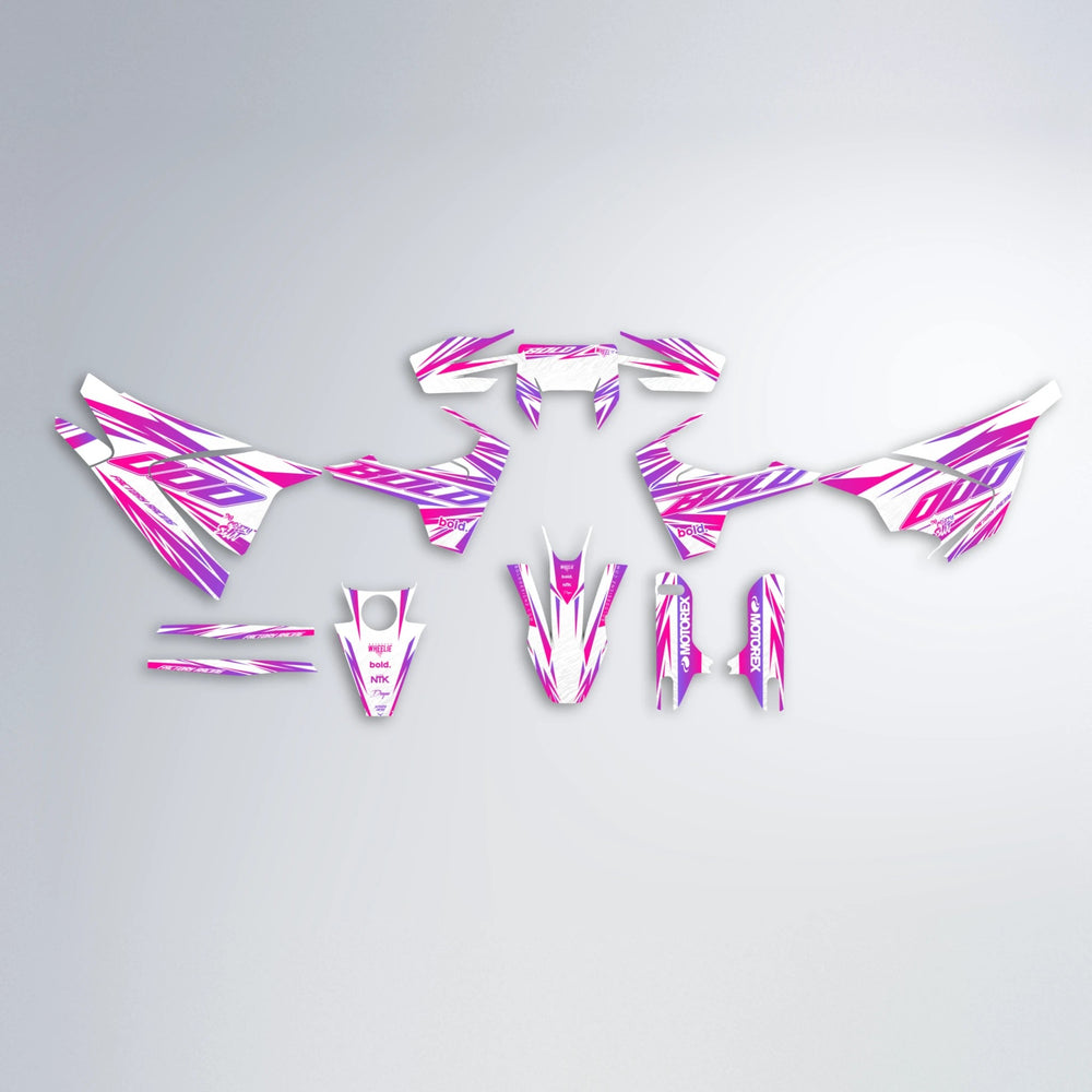 VITALY Husqvarna 701 graphics kit parts layout in Pink