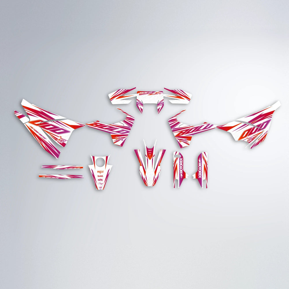 VITALY Husqvarna 701 graphics kit parts layout in Red