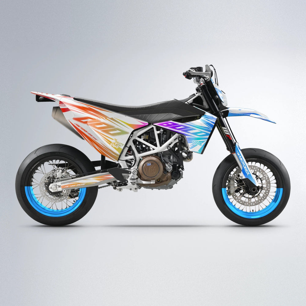 VITALY Husqvarna 701 supermoto graphics kit in Sunset Fade