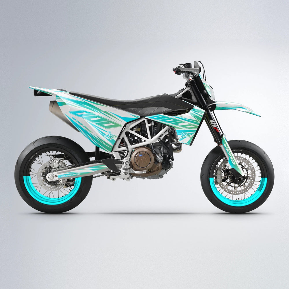 VITALY Husqvarna 701 supermoto graphics kit in Teal
