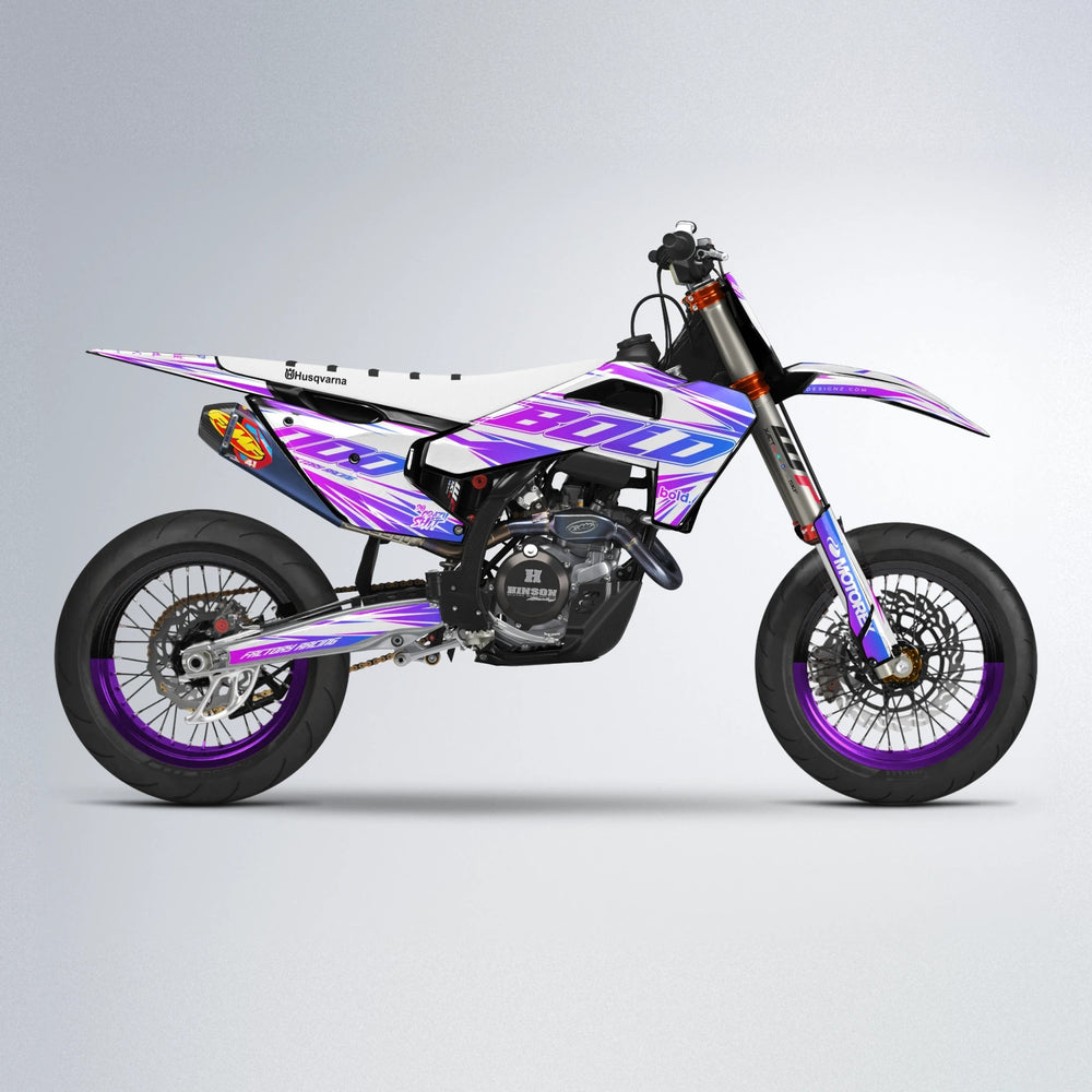 VITALY Husqvarna FE/TE supermoto graphics kit in Custom Colour