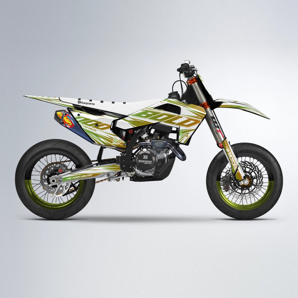 VITALY Husqvarna FE/TE supermoto graphics kit in Olive