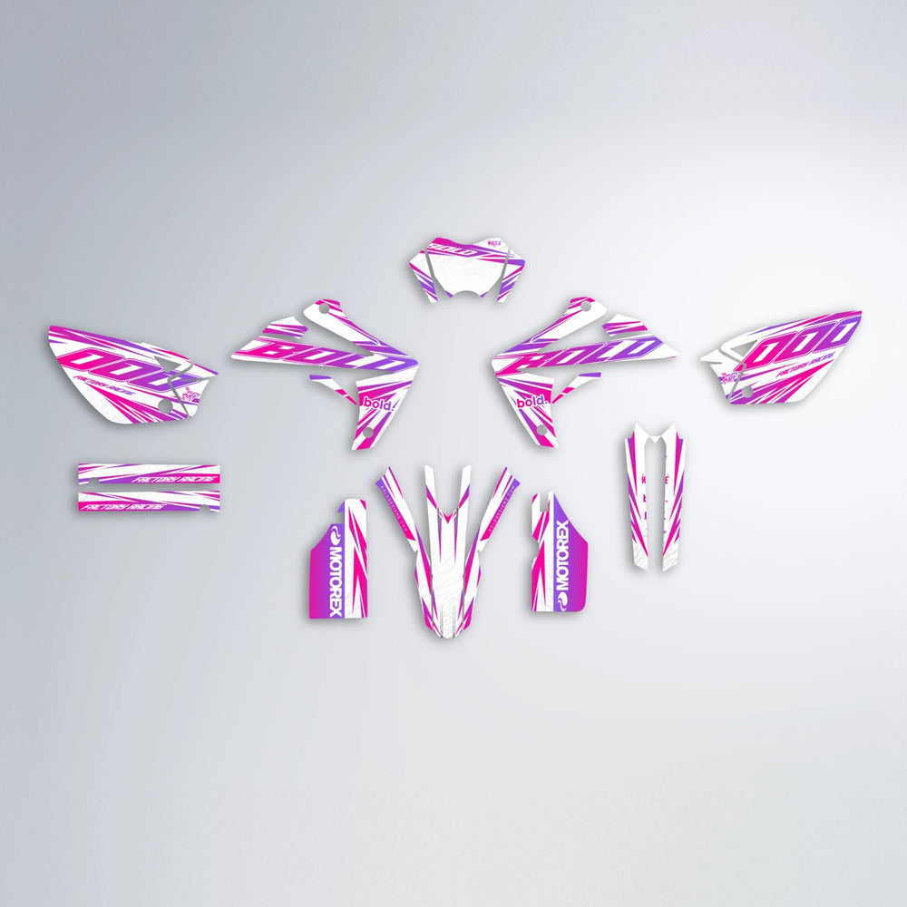 VITALY Rieju MRT graphics kit parts layout in Pink