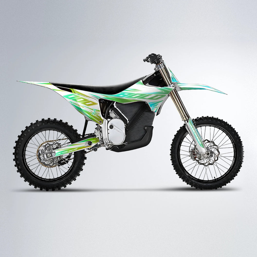 VITALY Stark Varg MX motocross graphics kit in Cyan & Green
