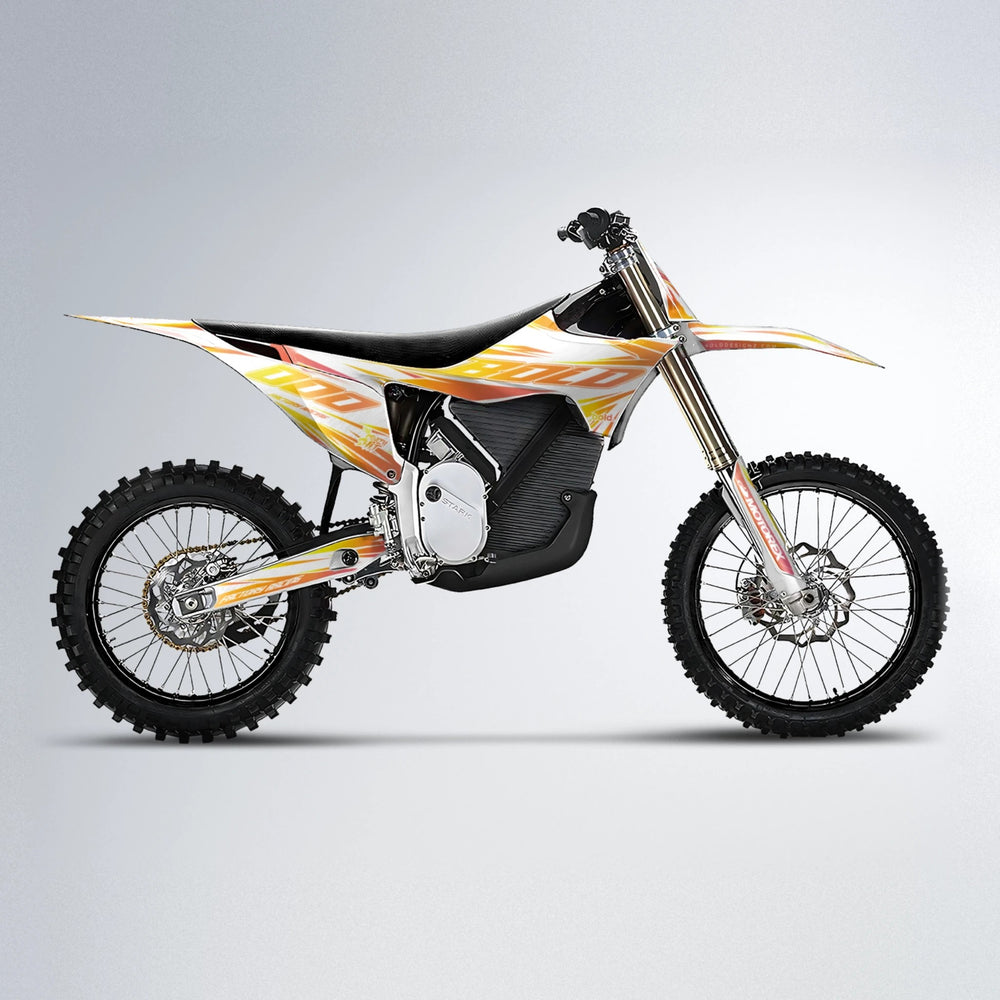 VITALY Stark Varg MX motocross graphics kit in Orange & Yellow