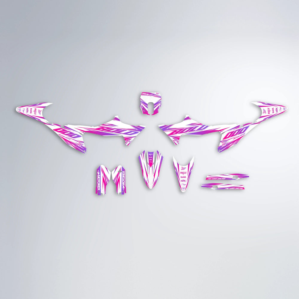 VITALY Stark Varg MX graphics kit parts layout in Pink