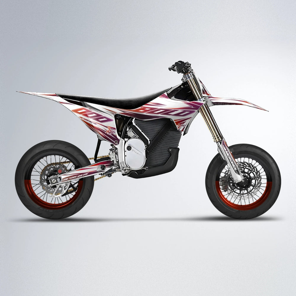 VITALY Stark Varg SM supermoto graphics kit in Black & Red