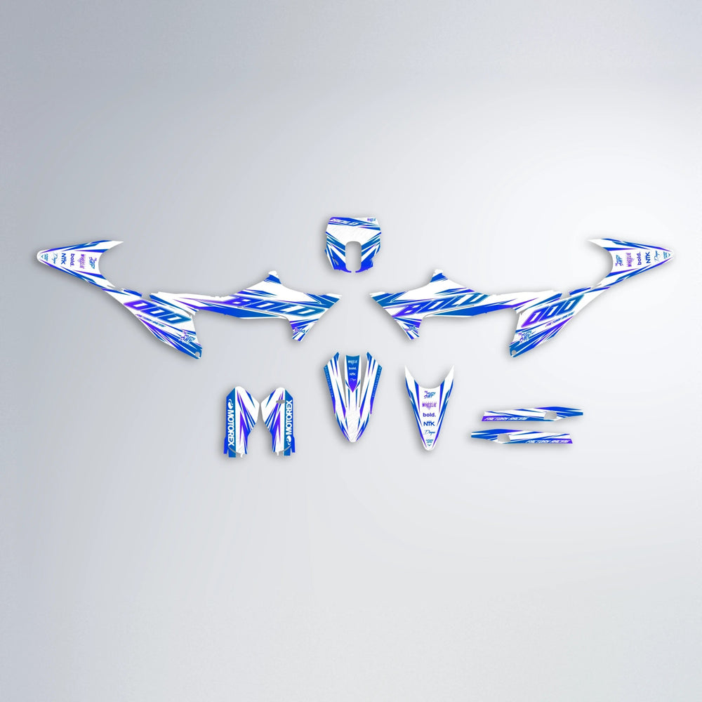 VITALY Stark Varg SM graphics kit parts layout in Blue