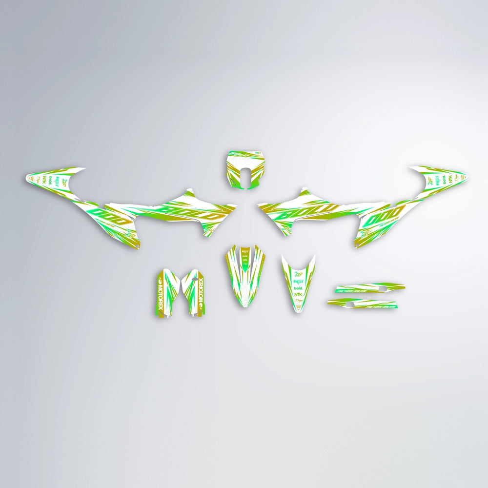 VITALY Stark Varg SM graphics kit parts layout in Green