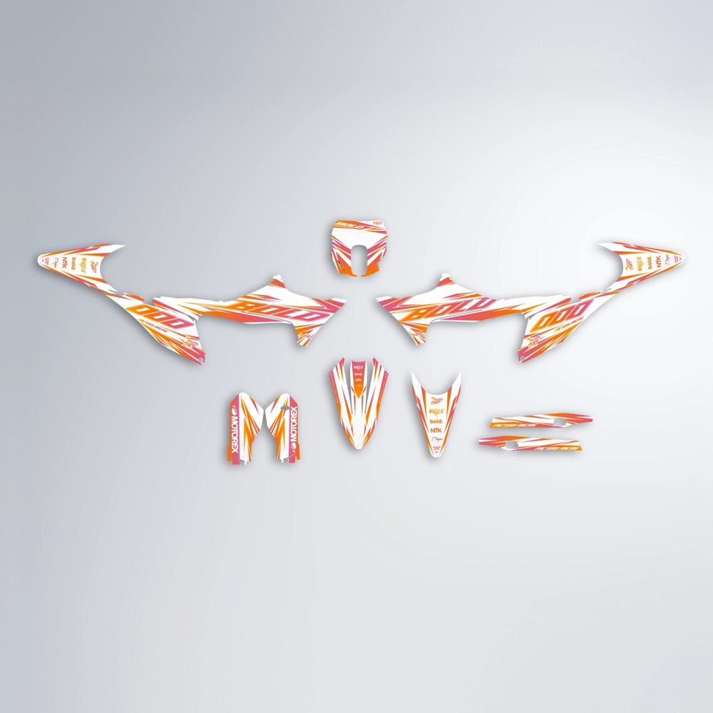 VITALY Stark Varg SM graphics kit parts layout in Orange