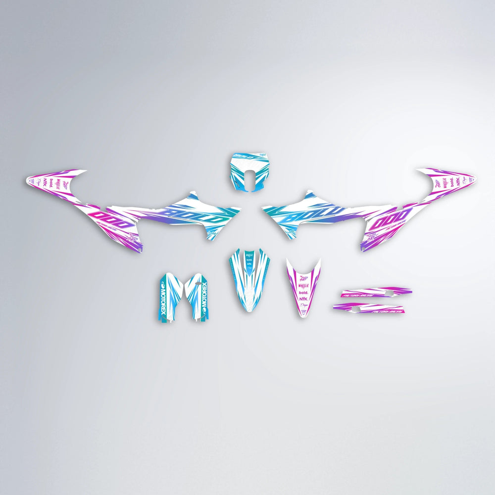 VITALY Stark Varg SM graphics kit parts layout in Pink & Light Blue