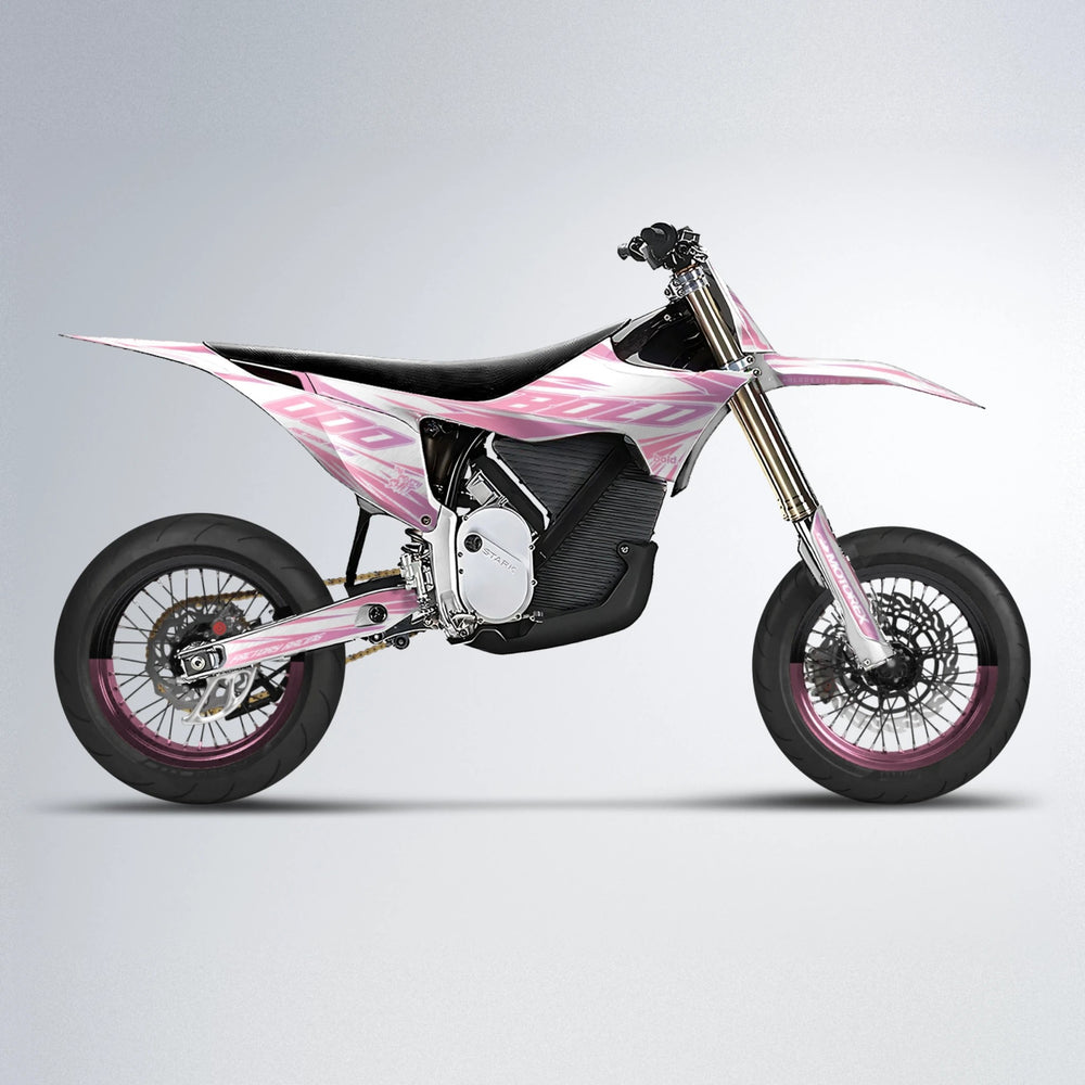 VITALY Stark Varg SM supermoto graphics kit in Sakura Pink