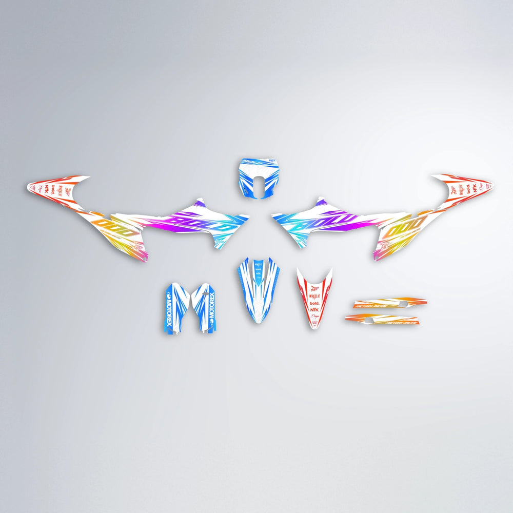 VITALY Stark Varg SM graphics kit parts layout in Sunset Fade