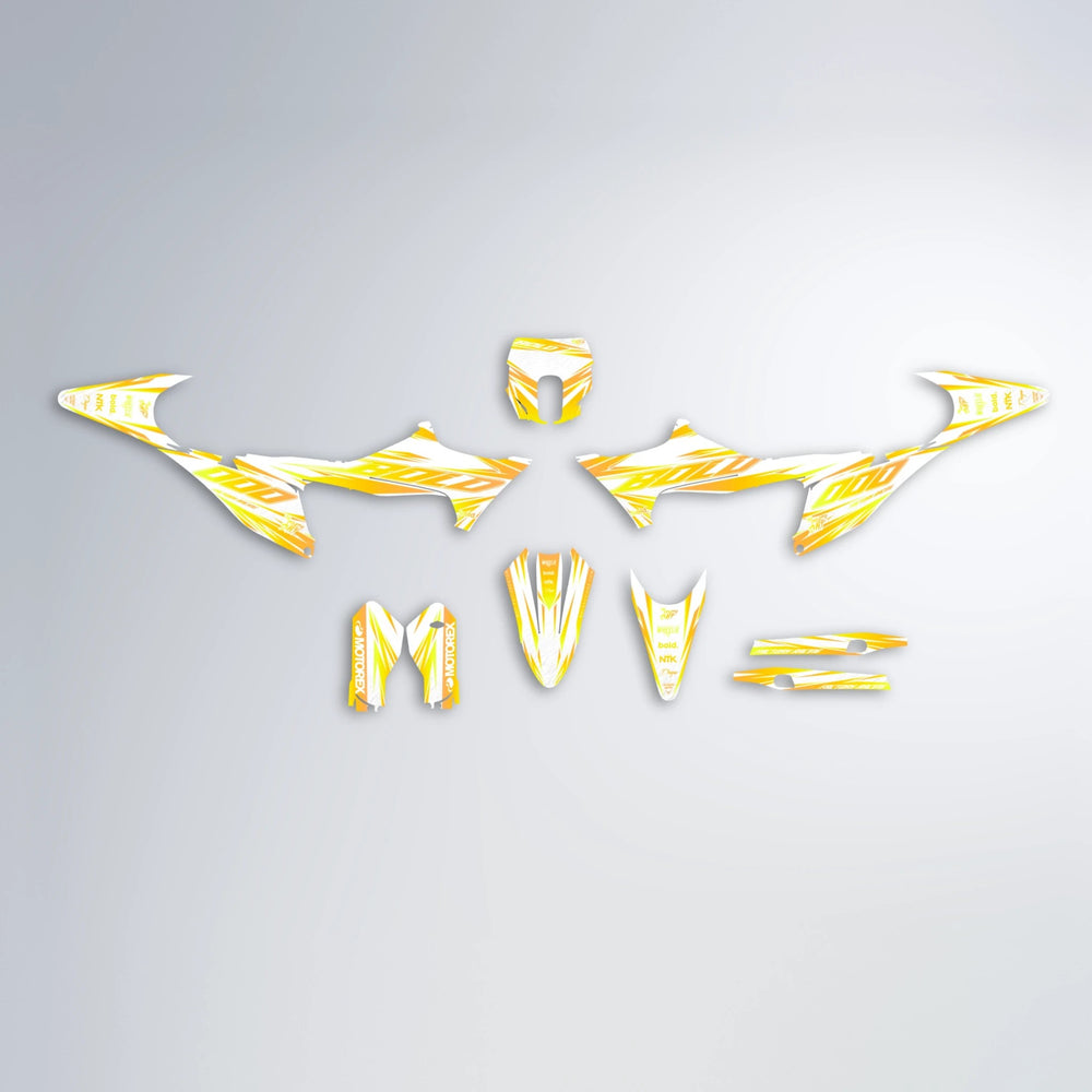 VITALY Stark Varg SM graphics kit parts layout in Yellow