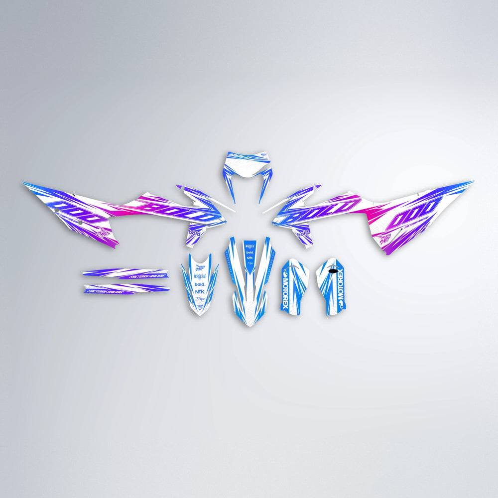 VITALY graphics kit parts layout in Blue Purple Fade