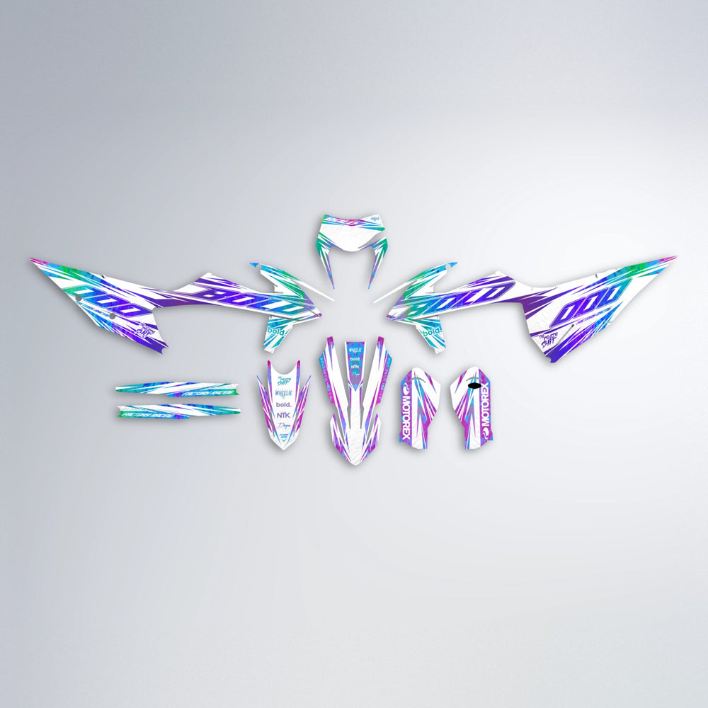 VITALY graphics kit parts layout in Purple Holo