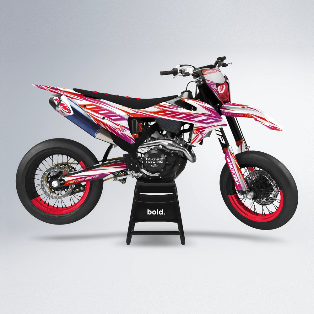 VITALY supermoto graphics kit in Red