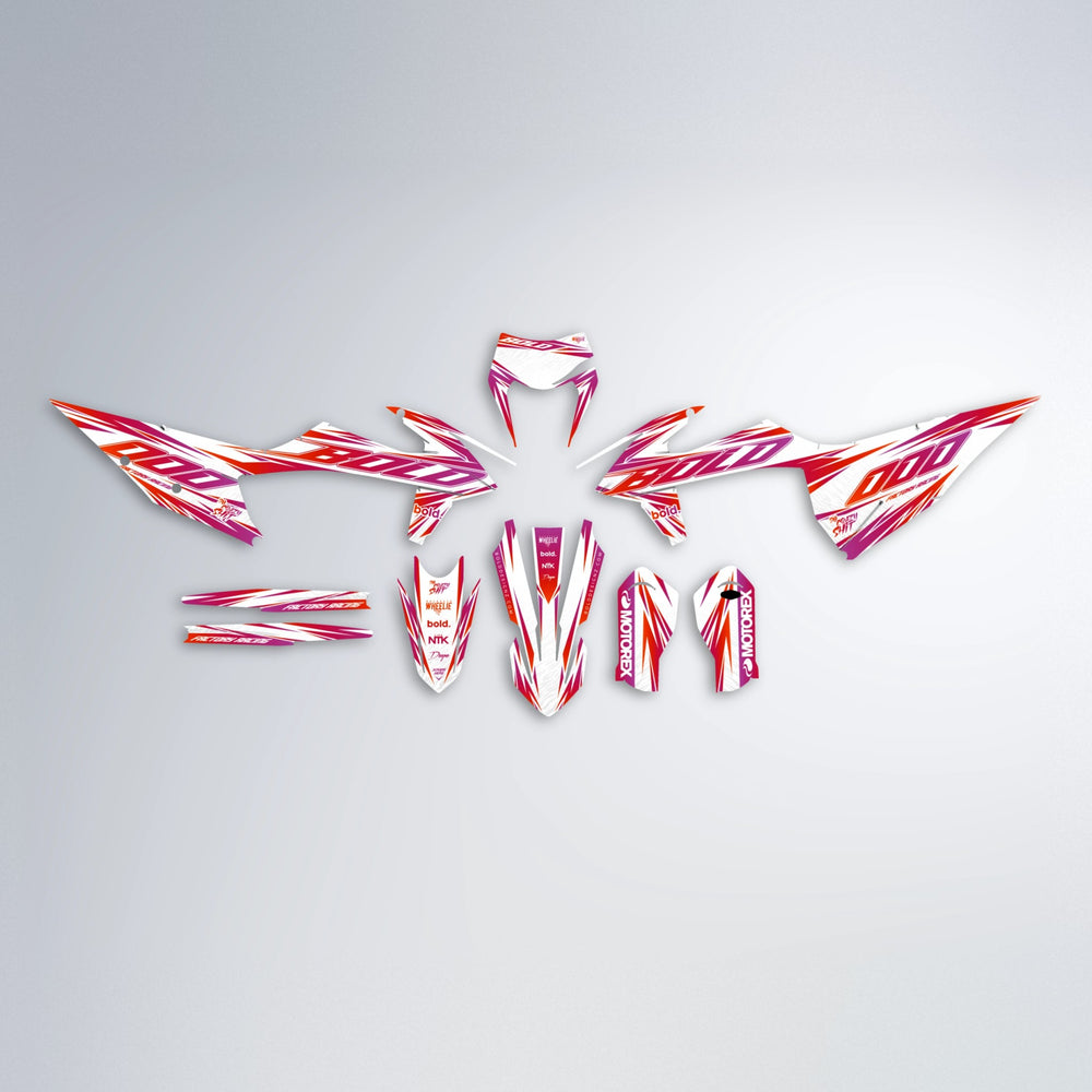 VITALY graphics kit parts layout in Red