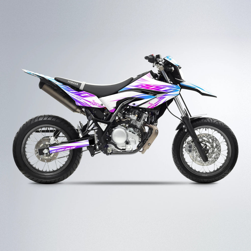 VITALY Yamaha WR 125X supermoto graphics kit in Blue Purple Fade