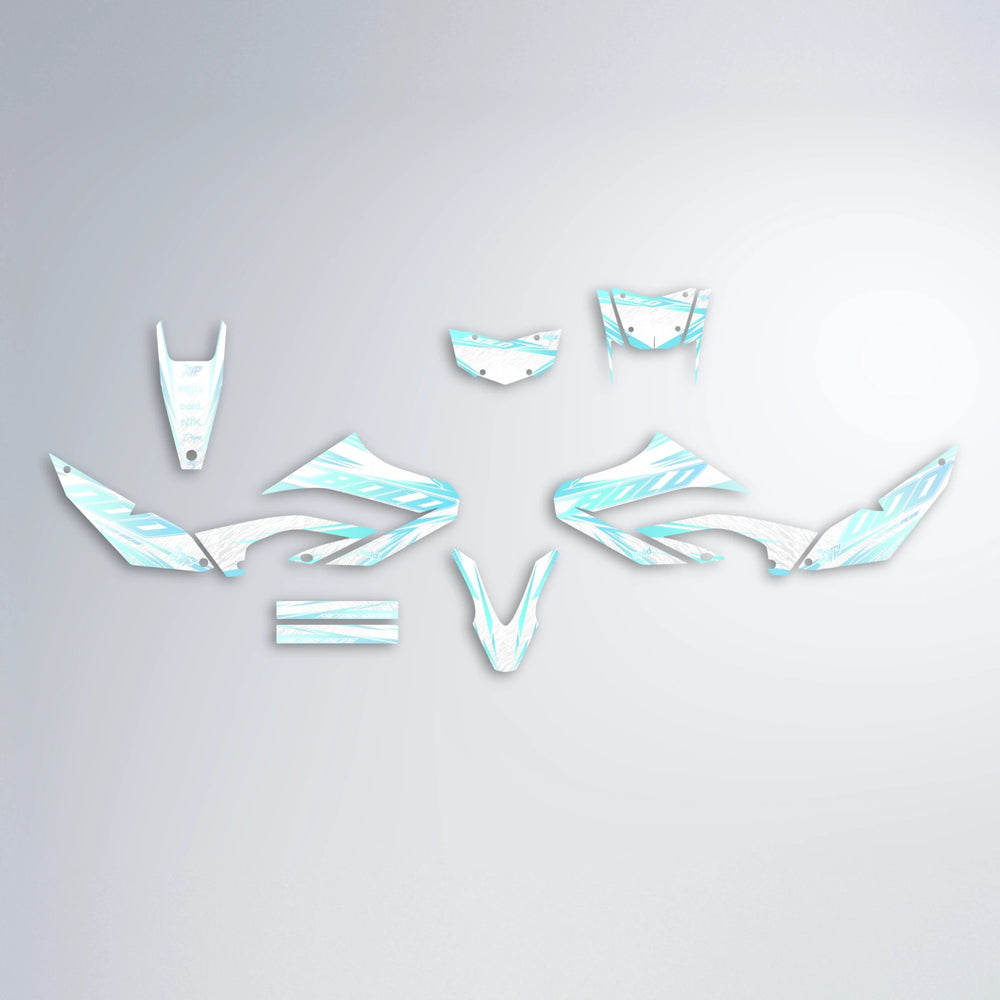 VITALY Yamaha WR 125X graphics kit parts layout in Mint