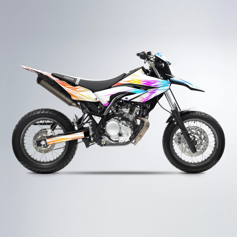 VITALY Yamaha WR 125X supermoto graphics kit in Sunset Fade