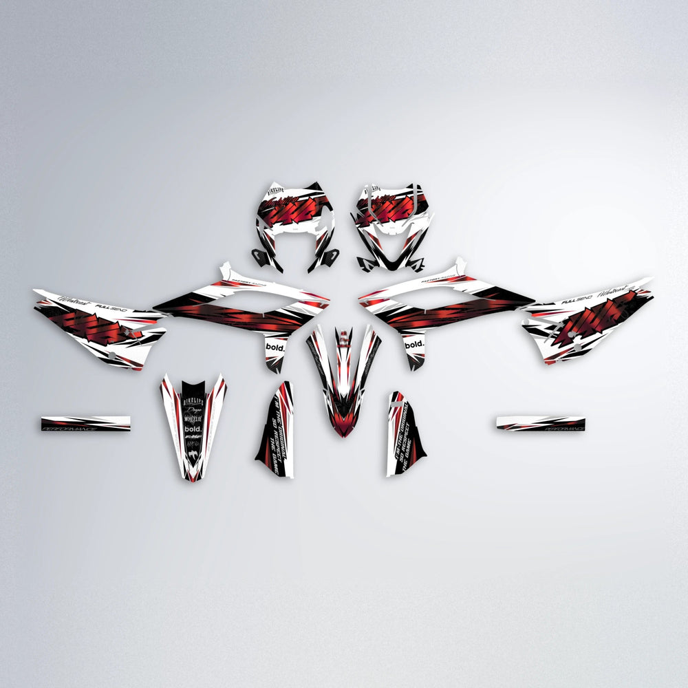 WESTCOAST Beta graphics kit parts layout in Black & Red