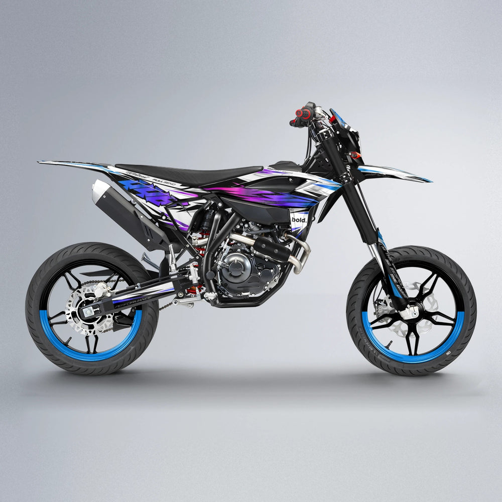 WESTCOAST Beta supermoto graphics kit in Blue Purple Fade