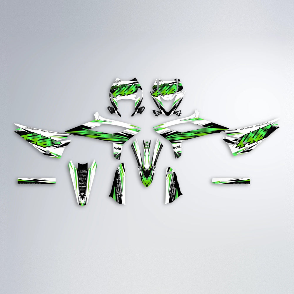 WESTCOAST Beta graphics kit parts layout in Green