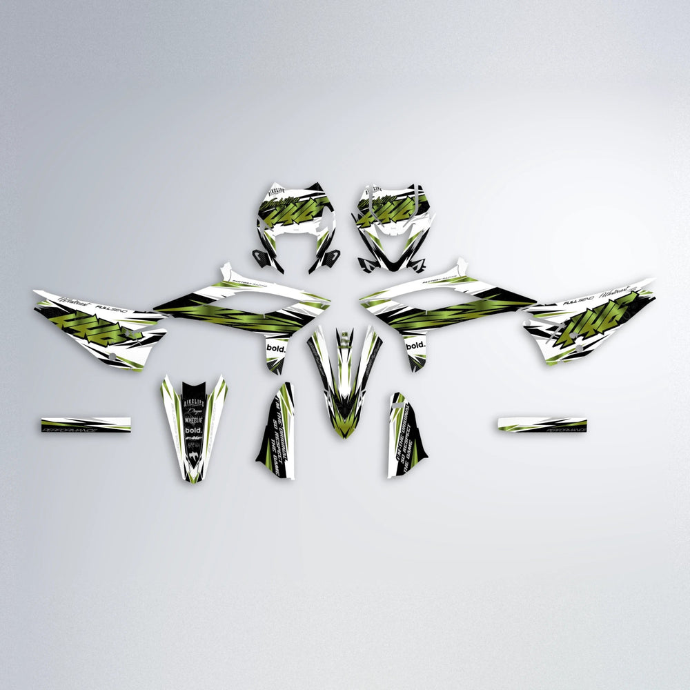 WESTCOAST Beta graphics kit parts layout in Olive