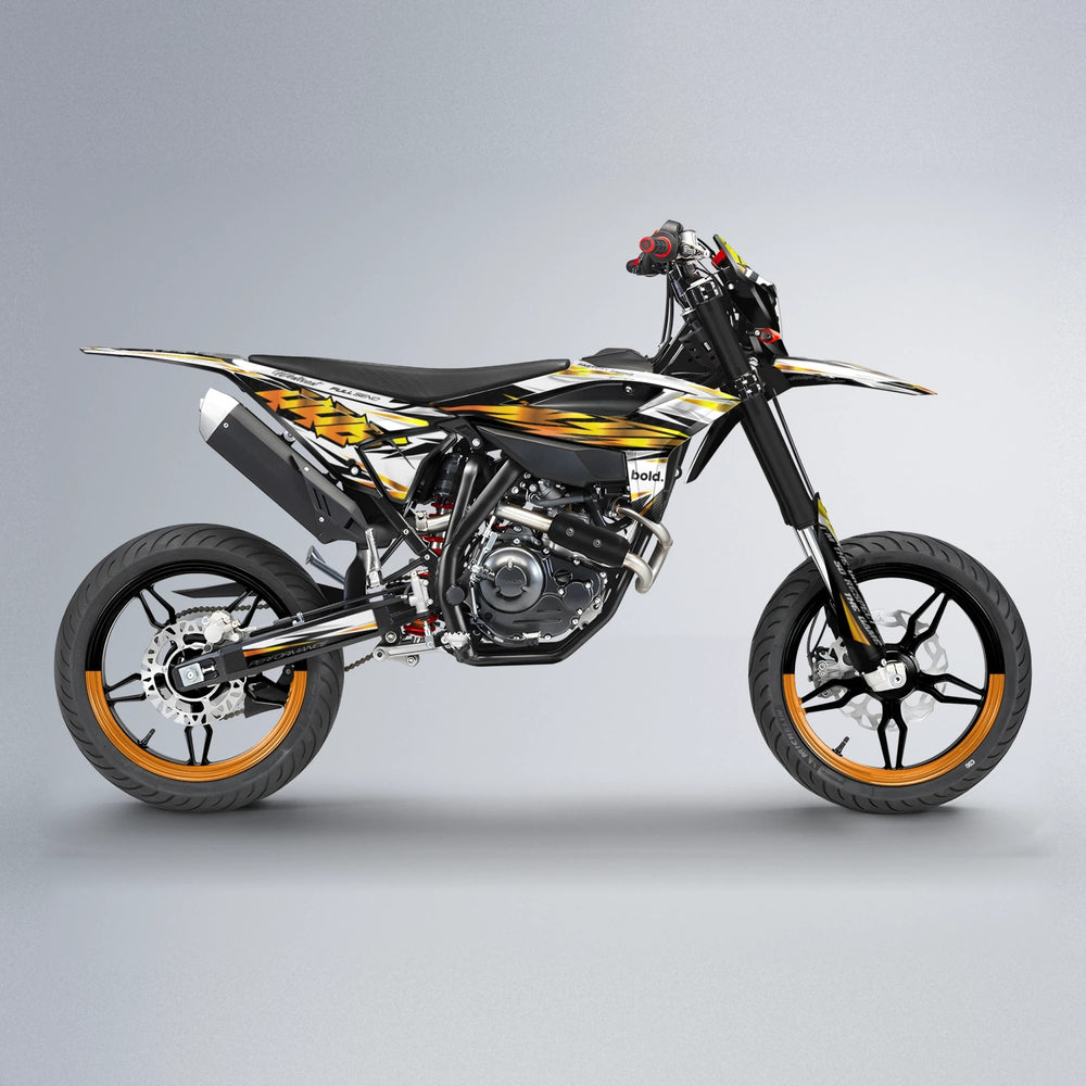 WESTCOAST Beta supermoto graphics kit in Orange & Yellow