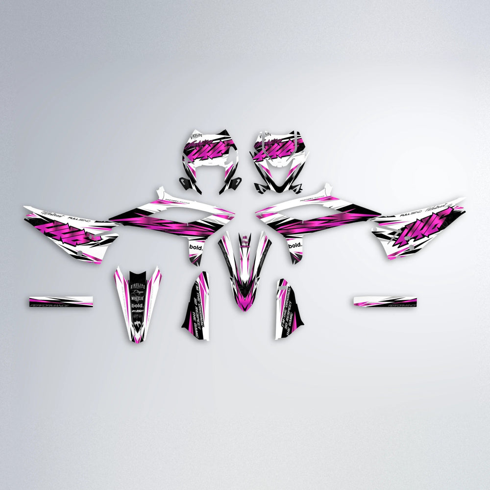 WESTCOAST Beta graphics kit parts layout in Pink