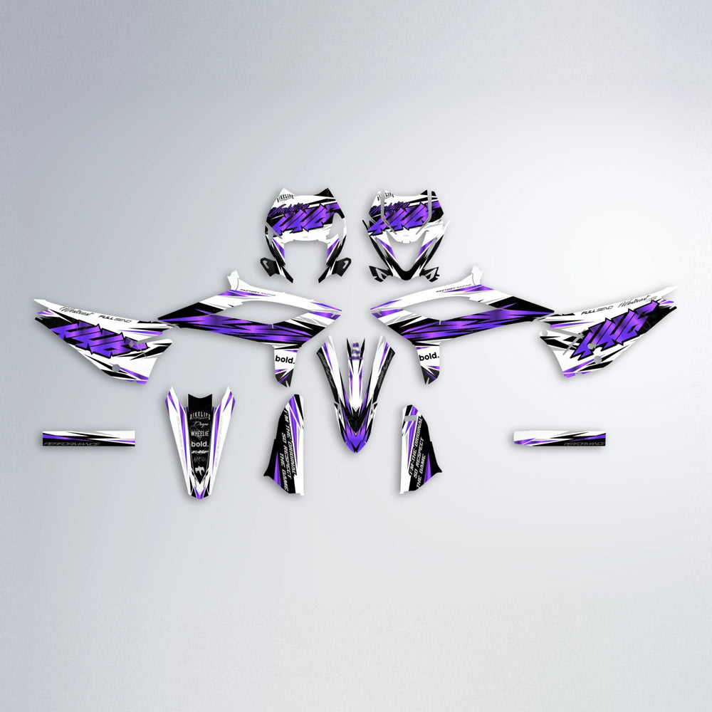 WESTCOAST Beta graphics kit parts layout in Purple