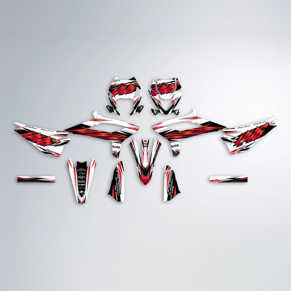 WESTCOAST Beta graphics kit parts layout in Red