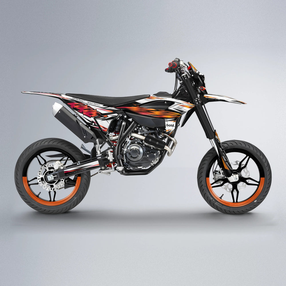 WESTCOAST Beta supermoto graphics kit in Red & Orange